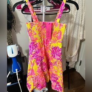 ☀️LILLY PULITZER☀️ NWT☀️GIRLS☀️ (LARGE) DRESS☀️🪸FLORAL CORAL🪸